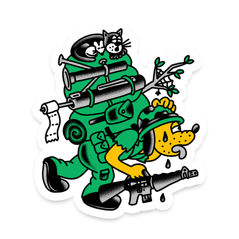 Lift With Your Lance Corporals Sticker