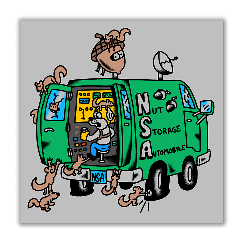 Nut Storage Automobile Print