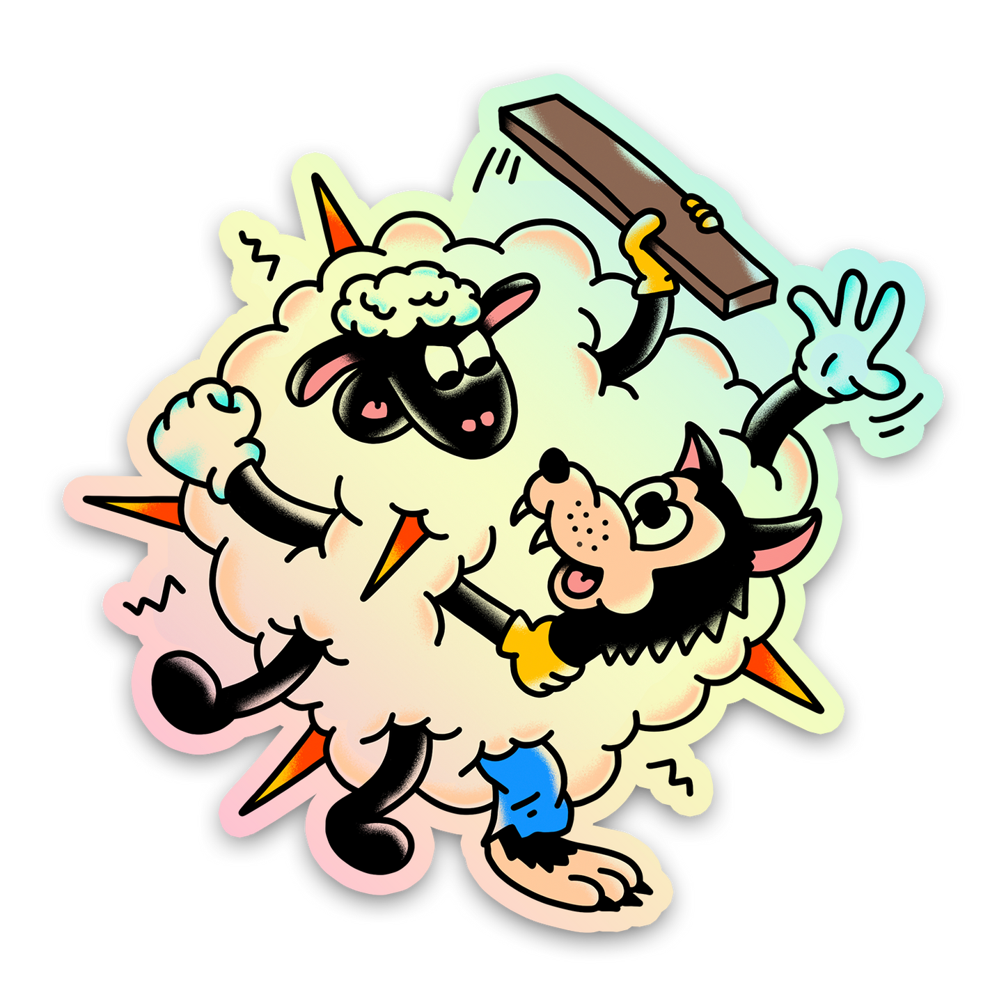 Brawlin Holographic Sticker