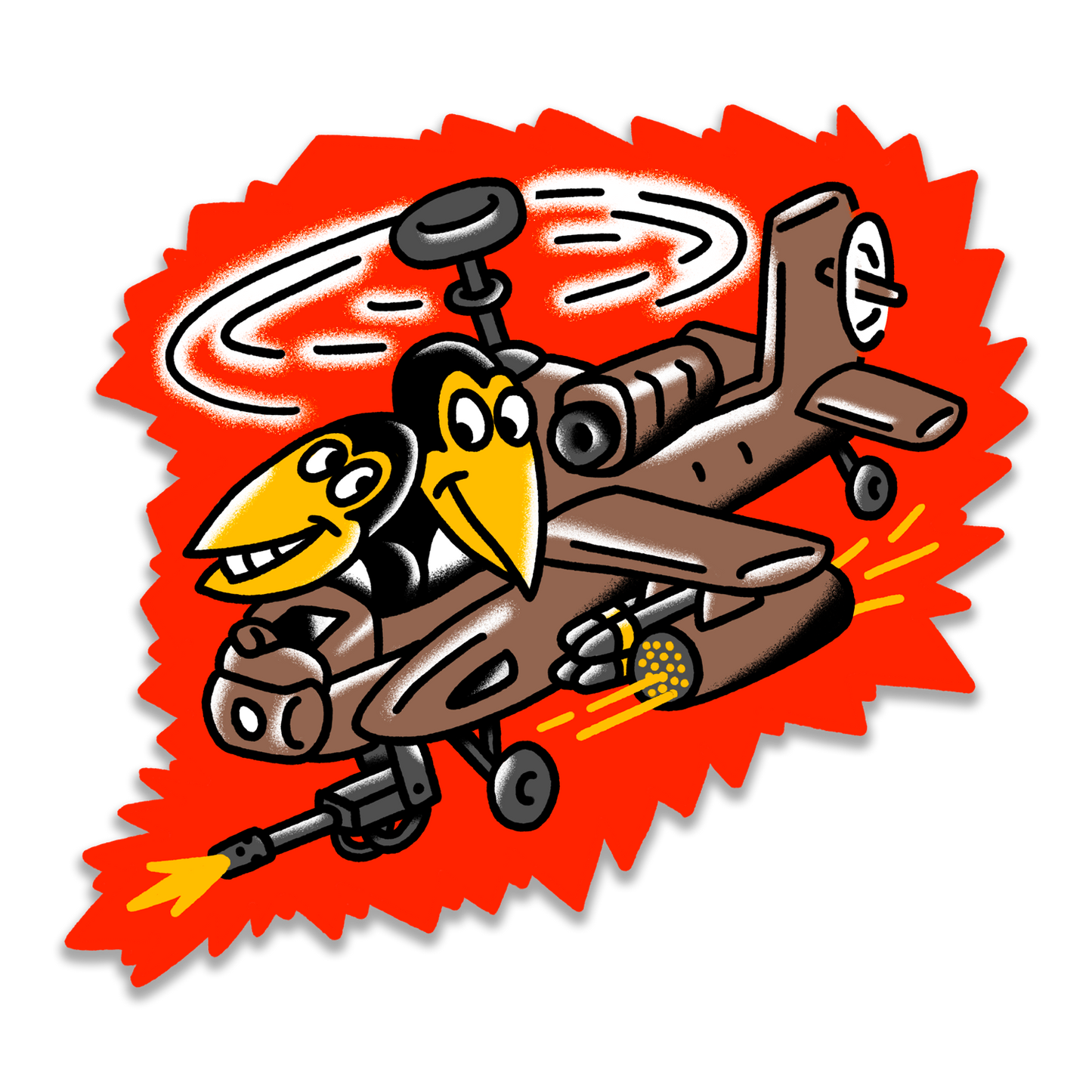 Heckle n Jeckle Attac Sticker