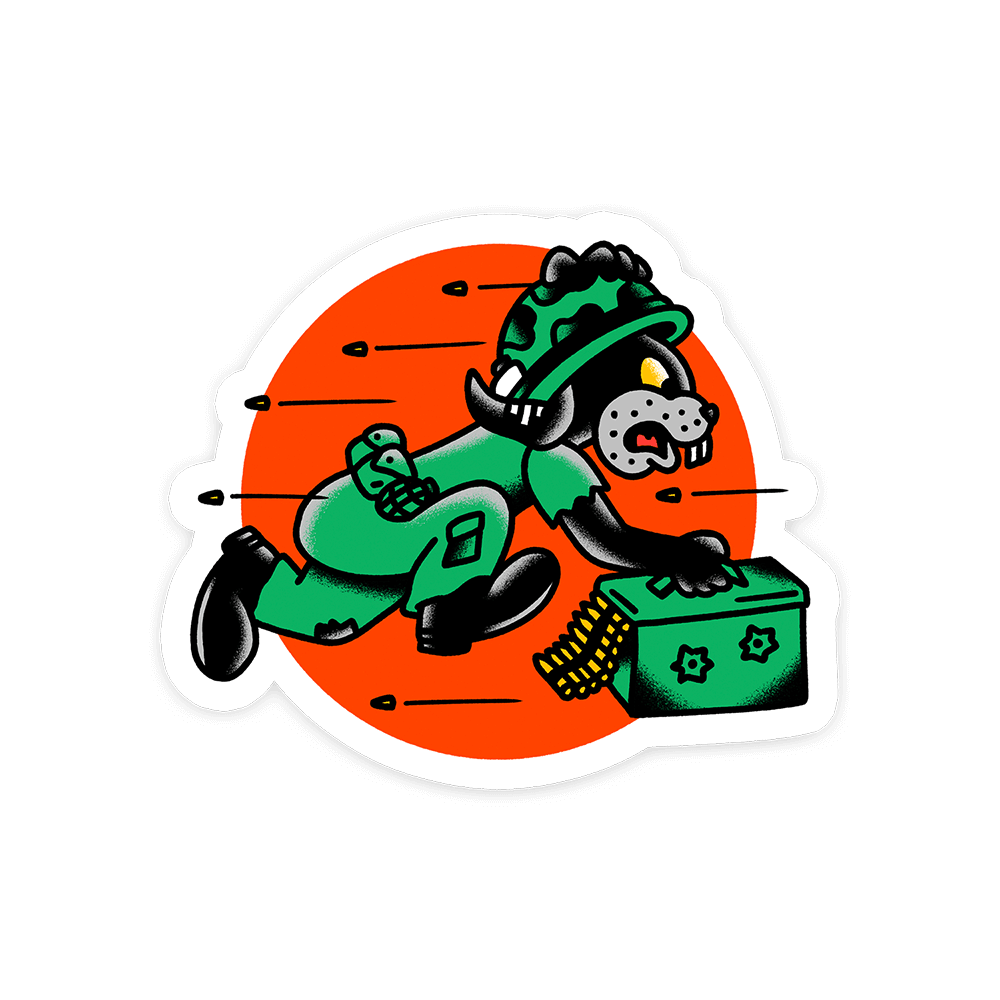 Runner Rabbit Sticker – Doodles by Derry