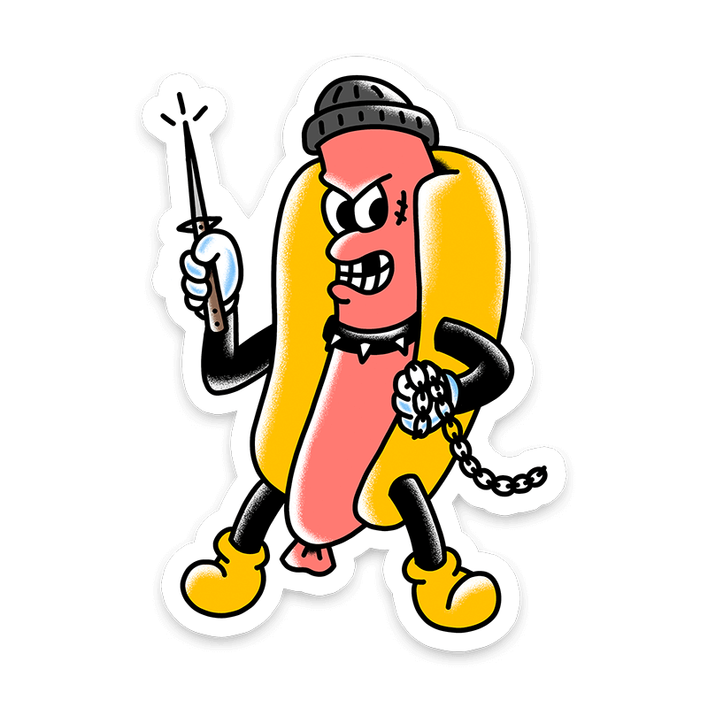 Wicked Weenie Sticker