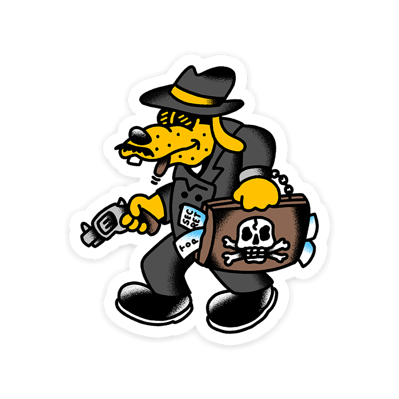 Zip It Sticker – Doodles by Derry